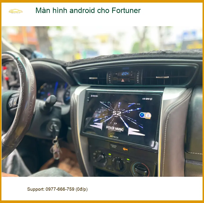 Anh Trung lắp màn hình Android Fortuner tại Bình Chánh ảnh thực tế 5