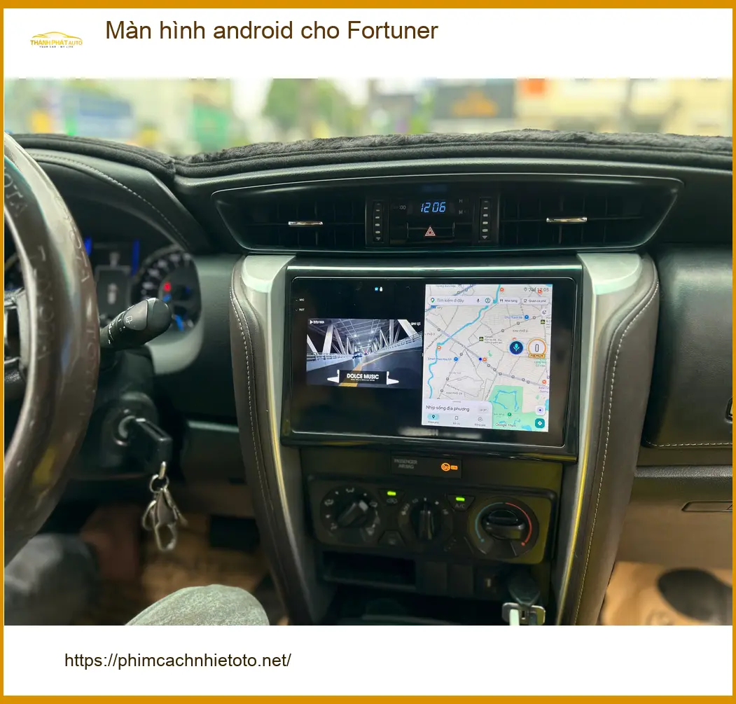 Anh Khải nâng cấp màn hình Android Fortuner ở Hóc Môn, cải thiện giải trí