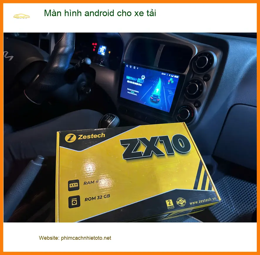 Anh Bách lắp màn hình Android cho xe tải Hino Dutro tại Quận 10 để quản lý lộ trình ảnh thực tế 2