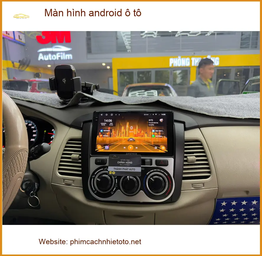 Chị Kim Anh nâng cấp màn hình Android ô tô cho Toyota Vios tại Bình Chánh để giải trí tiện lợi