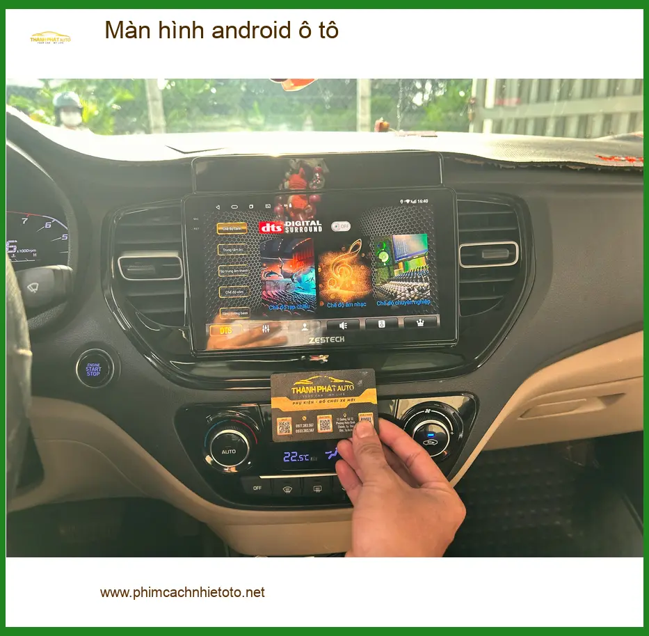Chị Diệu lắp màn hình android ô tô Hyundai Accent tại Hóc Môn để tiện di chuyển công việc hàng ngày ảnh thực tế 2