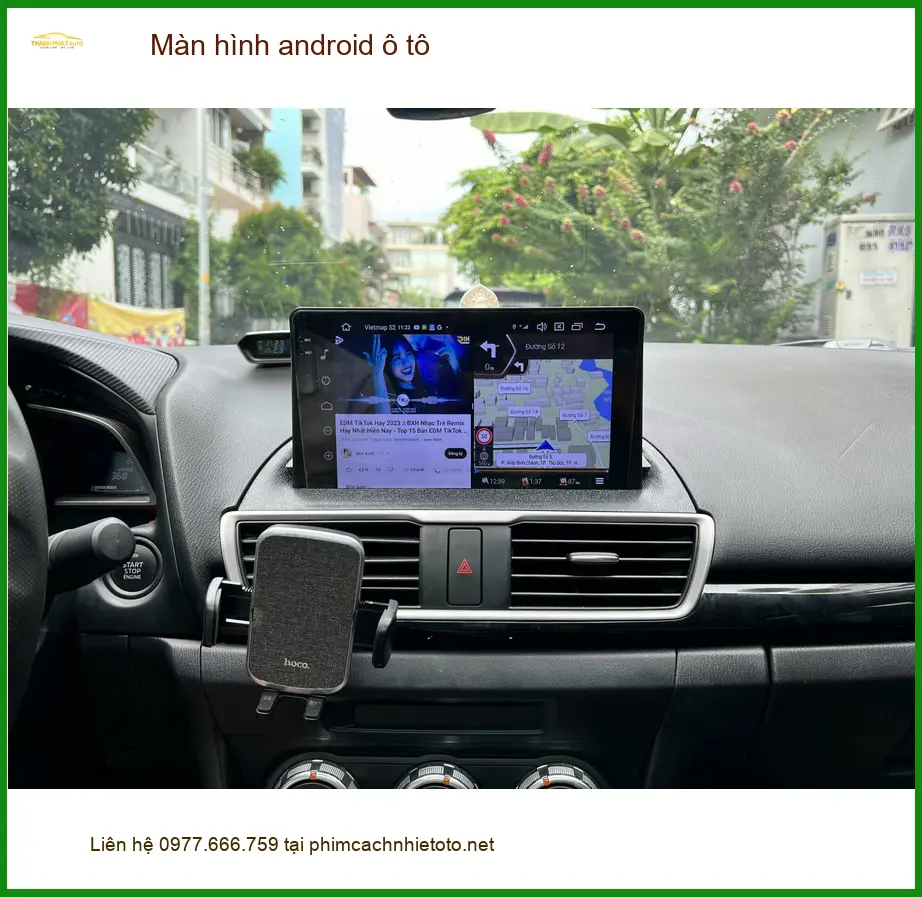 Chú Kiên lắp Màn hình Android ô tô cho Hyundai Accent tại Quận 12 để tiện định vị đường. ảnh thực tế 2