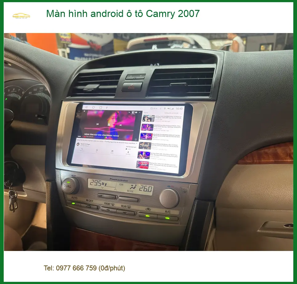 Anh Dũng nâng cấp màn hình Android Camry 2007 chính hãng tại Thủ Đức ảnh thực tế 2