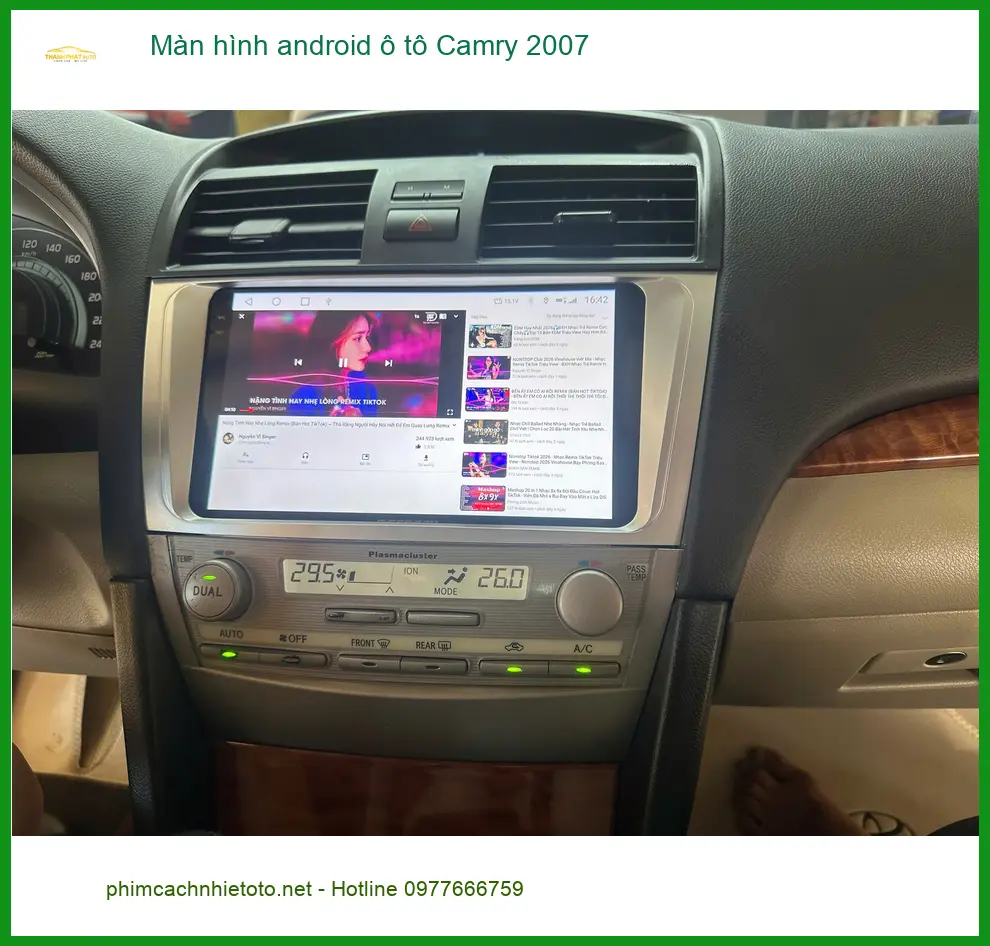 Anh Khải lắp màn hình Android ô tô Camry 2007 chính hãng tại Quận 1 ảnh thực tế 2