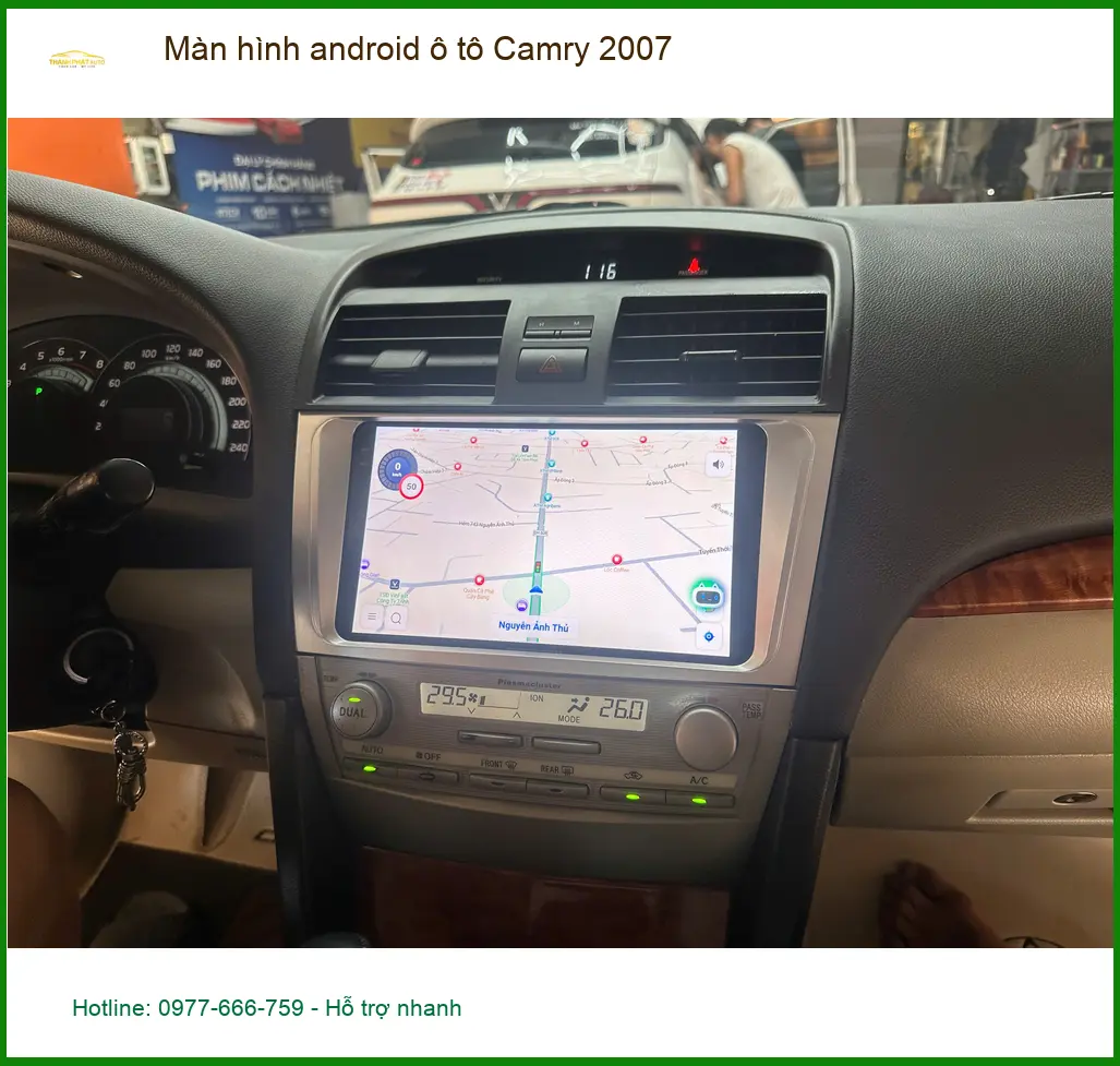 Anh Khải lắp màn hình Android ô tô Camry 2007 chính hãng tại Quận 1 ảnh thực tế 4