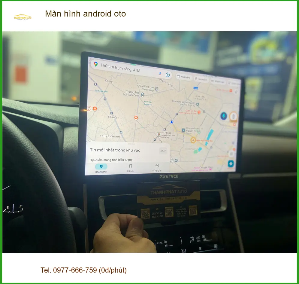 Anh Dũng lắp màn hình Android ô tô Toyota Vios tại Hóc Môn để giải trí.