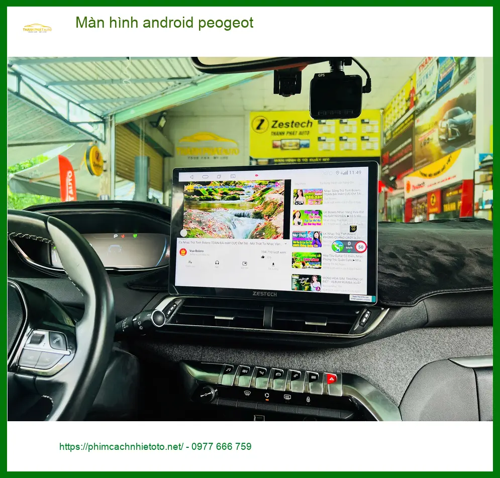 Anh Minh lắp màn hình Android Peugeot 5008 tại Quận 7 vì màn zin quá lỗi thời ảnh thực tế 3
