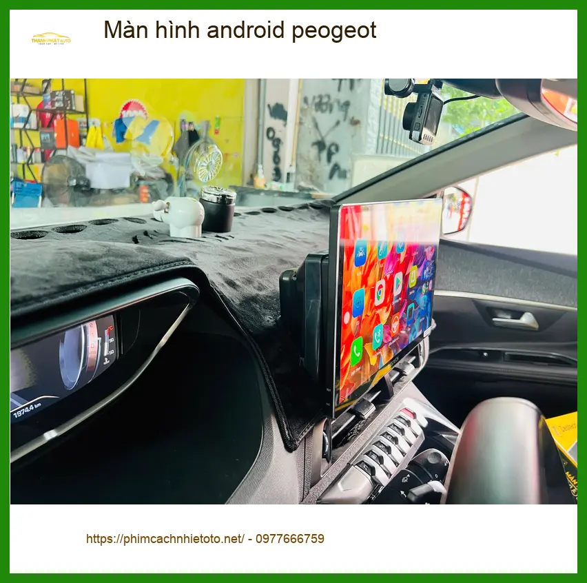 Anh Minh lắp màn hình Android Peugeot 5008 tại Quận 7 vì màn zin quá lỗi thời ảnh thực tế 4