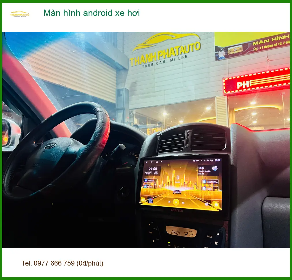 Anh Quang lắp màn hình Android xe hơi Hyundai Accent tại Củ Chi vì màn zin không có dẫn đường