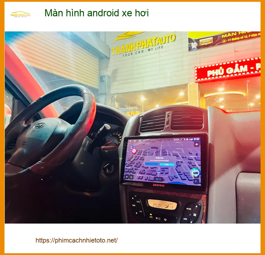 Anh Quang lắp màn hình Android xe hơi Hyundai Accent tại Củ Chi vì màn zin không có dẫn đường ảnh thực tế 3