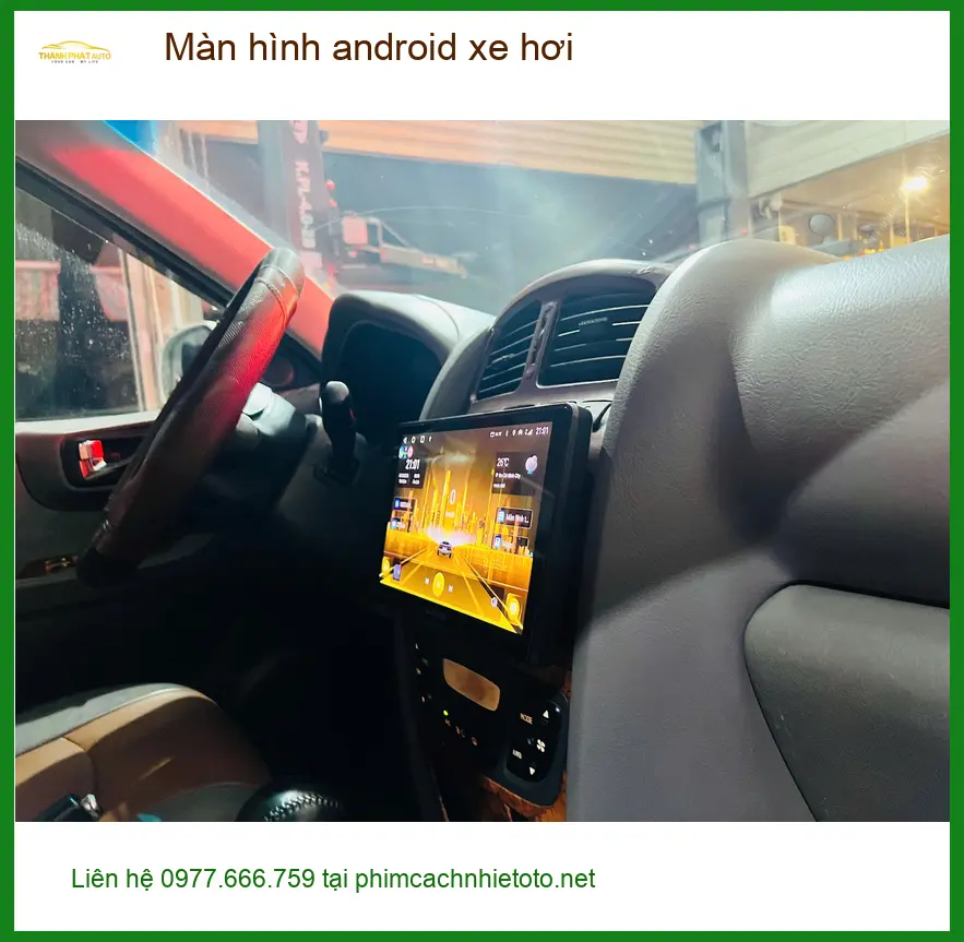 Anh Quang lắp màn hình Android xe hơi Hyundai Accent tại Củ Chi vì màn zin không có dẫn đường ảnh thực tế 4