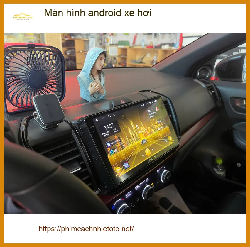 Anh Long lắp màn hình Android cho Hyundai Kona tại Quận 2 vì màn zin quá lag ảnh thực tế 3