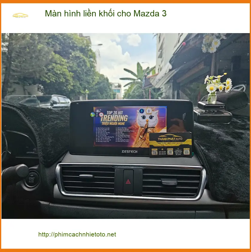 Anh Tùng lắp màn hình liền khối cho Mazda 3 Quận Tân Bình