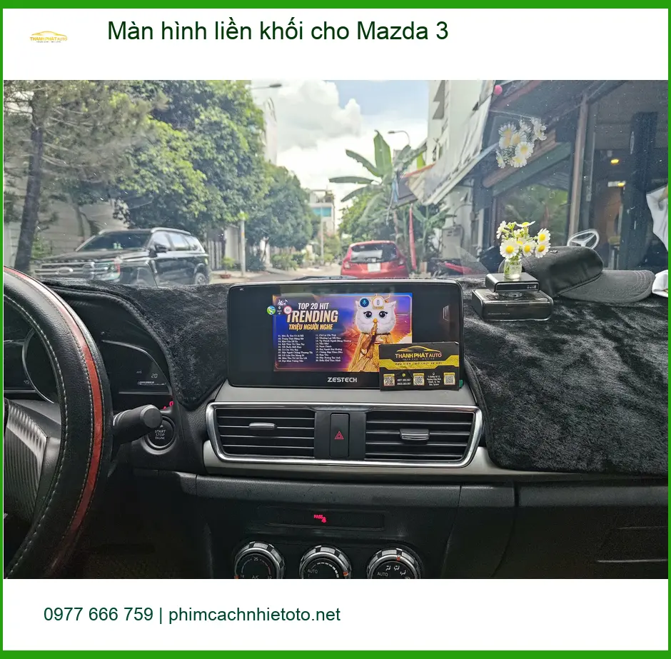 Anh Tùng lắp màn hình liền khối cho Mazda 3 Quận Tân Bình ảnh thực tế 4