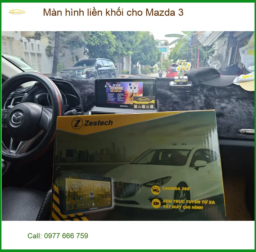 Anh Khôi lắp màn hình liền khối Mazda 3 tại Quận 3 để trải nghiệm tiện lợi ảnh thực tế 2