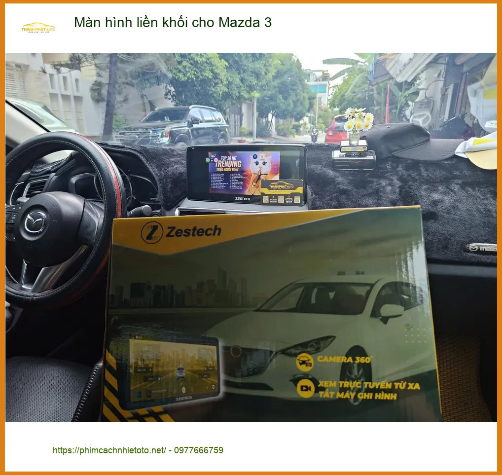 Anh Kiên lắp màn hình liền khối cho Mazda 3 tại Hóc Môn để tiện điều hướng ảnh thực tế 2