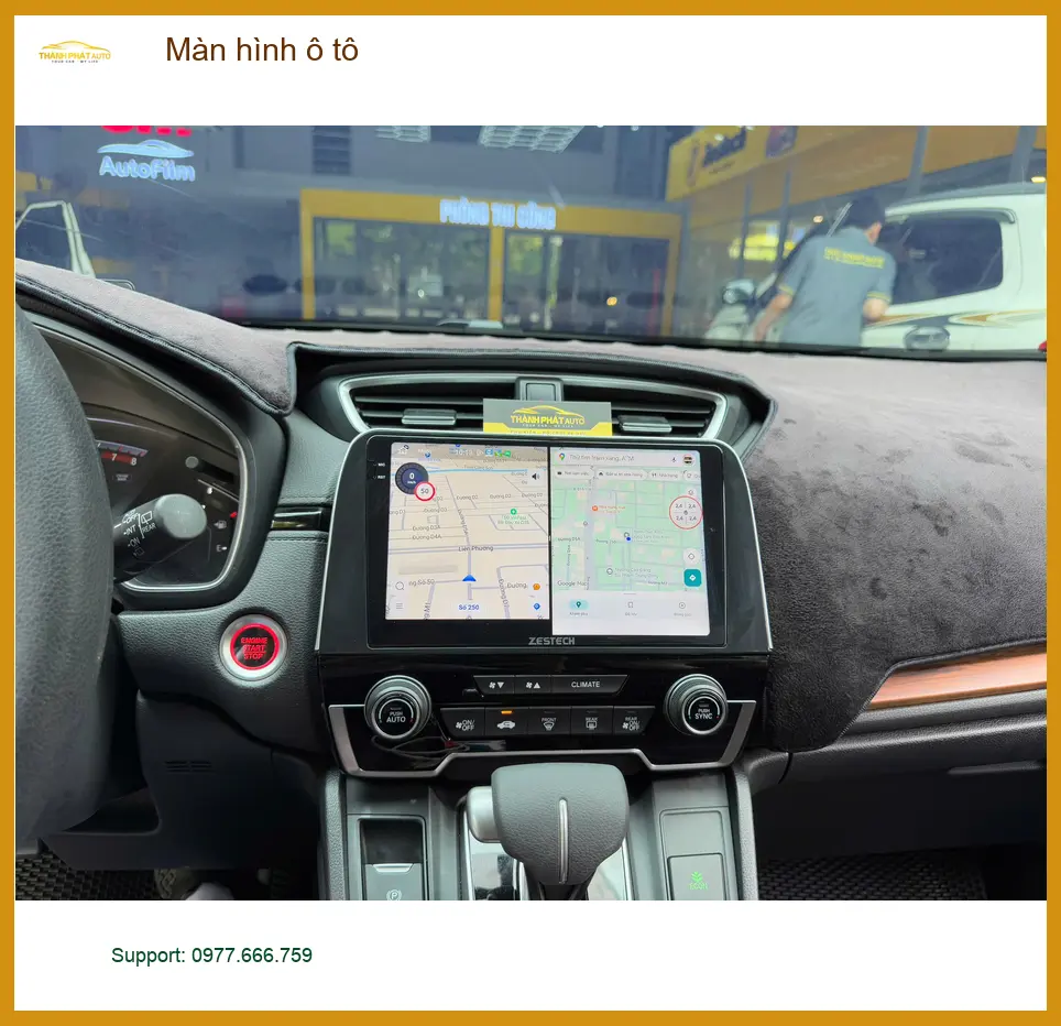 Anh Trung Nâng Cấp Màn Hình Ô Tô Cho Hyundai Santa Fe Tại Củ Chi Để Thêm Tiện Ích ảnh thực tế 2