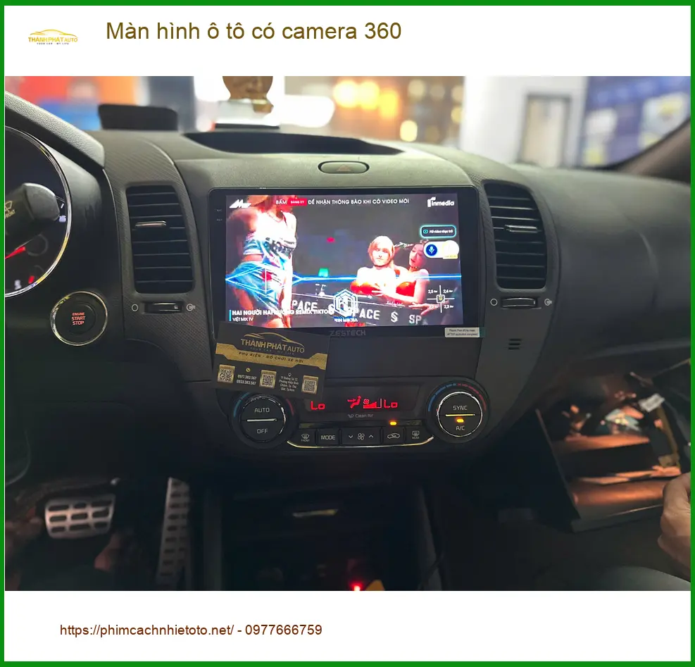 Chú Phát lắp màn hình ô tô có camera 360 cho Hyundai Santa Fe tại Quận 12 ảnh thực tế 3