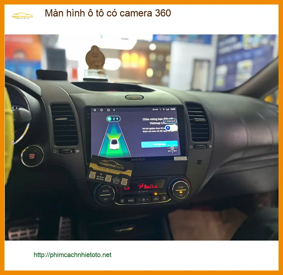 Chú Phát lắp màn hình ô tô có camera 360 cho Hyundai Santa Fe tại Quận 12 ảnh thực tế 4