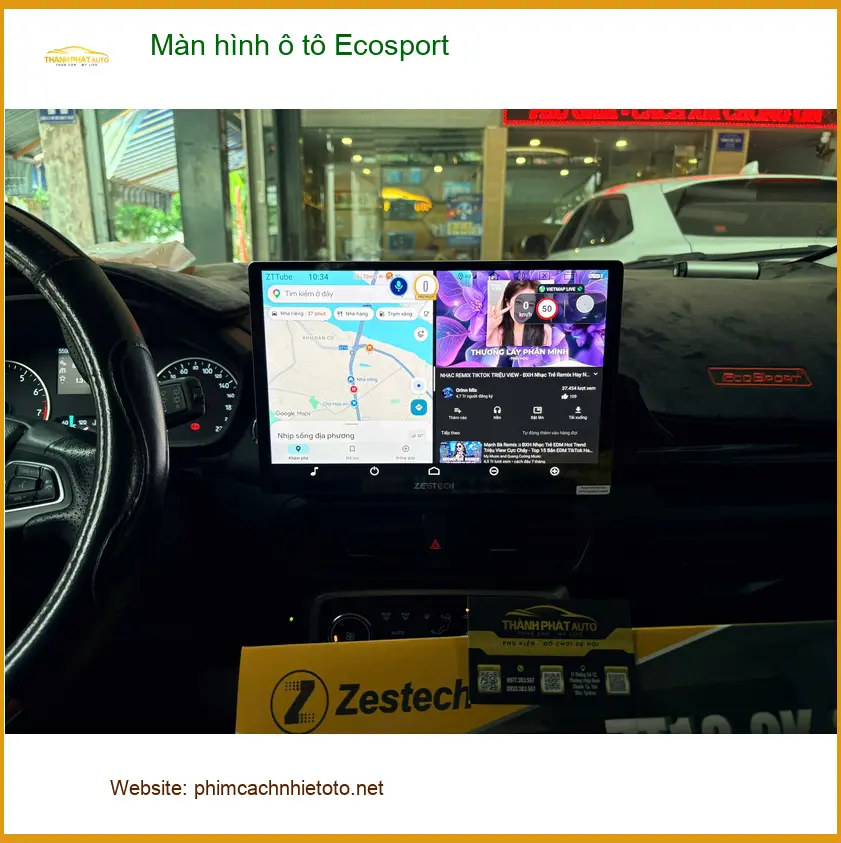Chú Phát lắp màn hình ô tô Ecosport tại Quận 12 vì màn zin quá mờ ảnh thực tế 5
