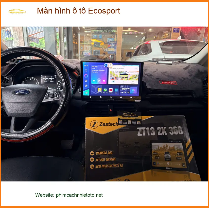 Anh Bình lắp màn hình ô tô Ecosport tại Quận 7 để giải trí trên xe