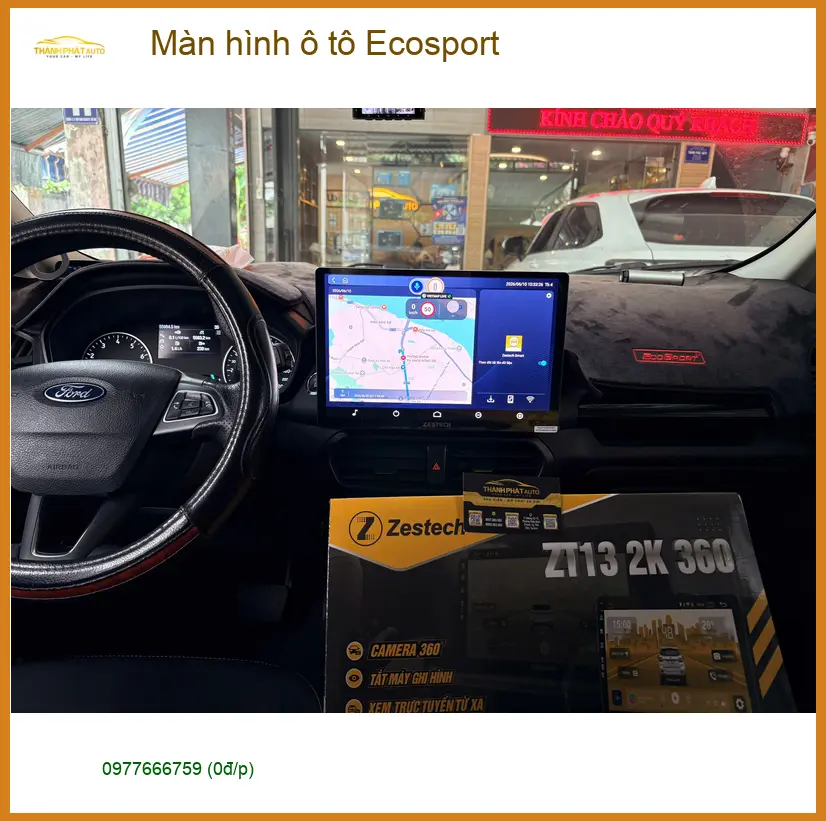 Anh Bình lắp màn hình ô tô Ecosport tại Quận 7 để giải trí trên xe ảnh thực tế 4