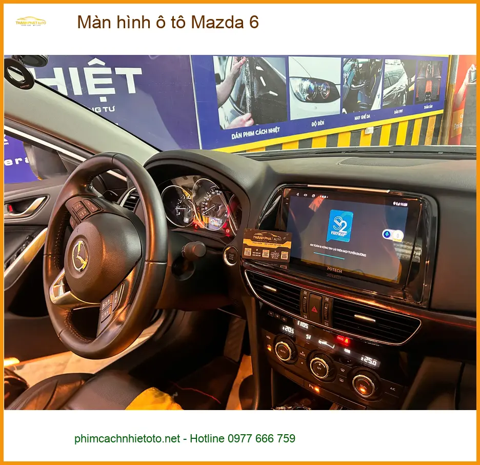 Anh Bách nâng cấp màn hình ô tô Mazda 6 Quận 1 để trải nghiệm tiện ích mới ảnh thực tế 2