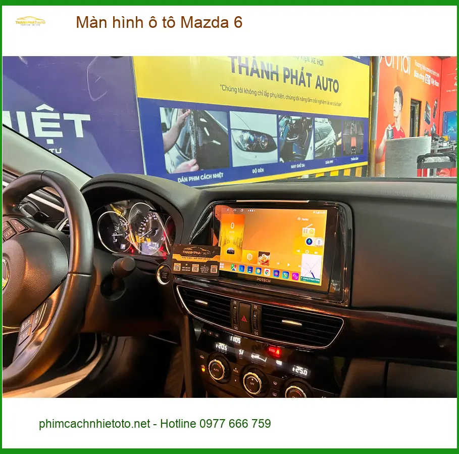 Anh Bách nâng cấp màn hình ô tô Mazda 6 Quận 1 để trải nghiệm tiện ích mới ảnh thực tế 4