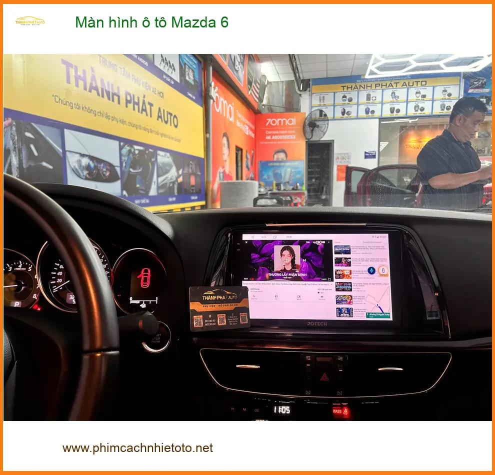 Anh Bách nâng cấp màn hình ô tô Mazda 6 Quận 1 để trải nghiệm tiện ích mới ảnh thực tế 5