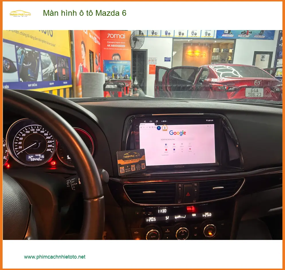 Anh Lâm nâng cấp màn hình ô tô Mazda 6 tại Quận Tân Phú để trải nghiệm công nghệ mới