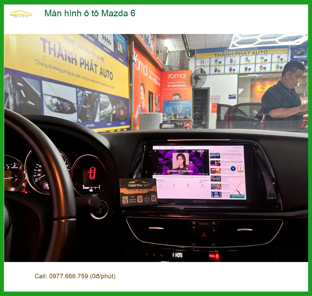 Anh Lâm nâng cấp màn hình ô tô Mazda 6 tại Quận Tân Phú để trải nghiệm công nghệ mới ảnh thực tế 2