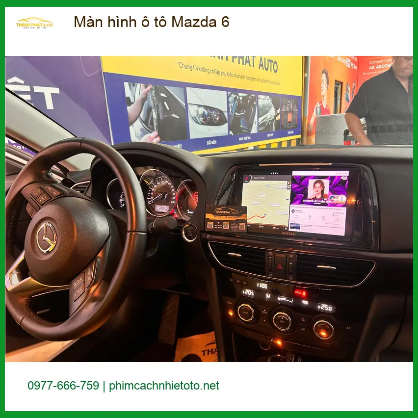 Anh Lâm nâng cấp màn hình ô tô Mazda 6 tại Quận Tân Phú để trải nghiệm công nghệ mới ảnh thực tế 4