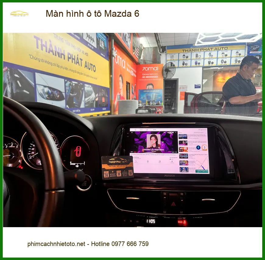 Anh Tùng lắp màn hình ô tô cho Mazda 6 tại Cần Giờ để nâng cấp tiện ích giải trí ảnh thực tế 2