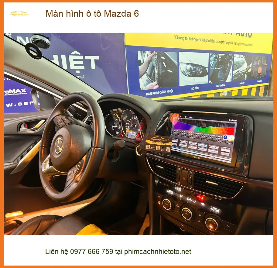 Anh Tùng lắp màn hình ô tô cho Mazda 6 tại Cần Giờ để nâng cấp tiện ích giải trí ảnh thực tế 3
