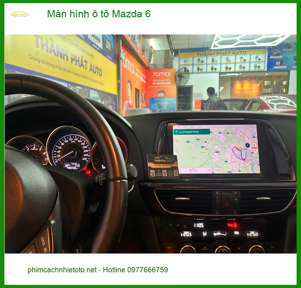 Anh Tùng lắp màn hình ô tô cho Mazda 6 tại Cần Giờ để nâng cấp tiện ích giải trí ảnh thực tế 5
