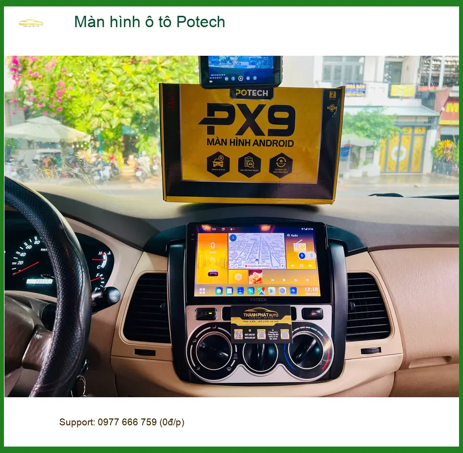Anh Minh lắp Màn hình ô tô Potech cho Mazda CX-5 tại Quận Phú Nhuận vì màn hình zin kém tính năng ảnh thực tế 2