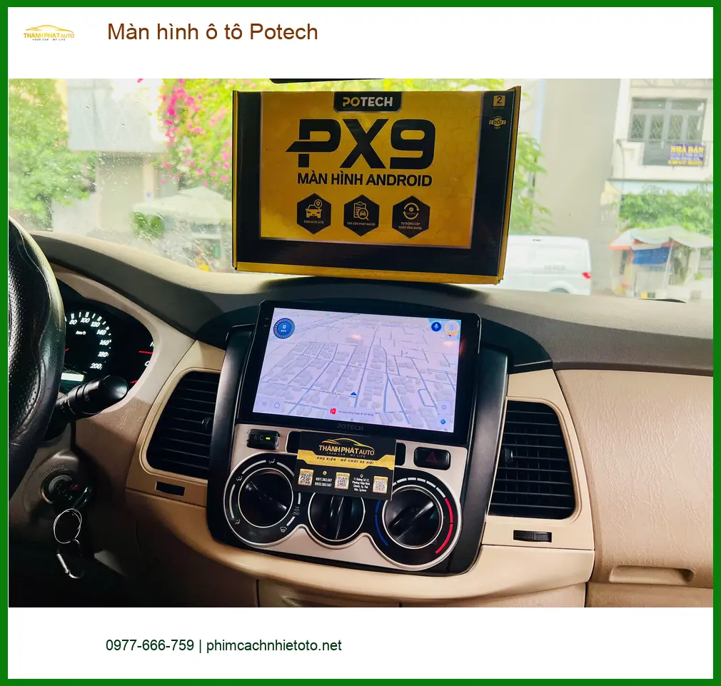 Chú Nam lắp màn hình ô tô Potech cho Toyota Camry tại Quận 10. ảnh thực tế 4