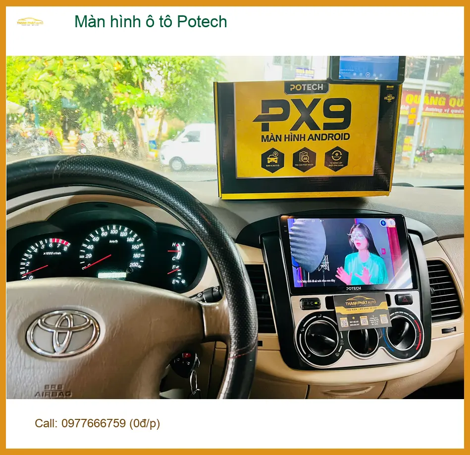 Anh Lâm lắp màn hình ô tô Potech cho Hyundai Accent ở Quận 9 để nâng cấp giải trí