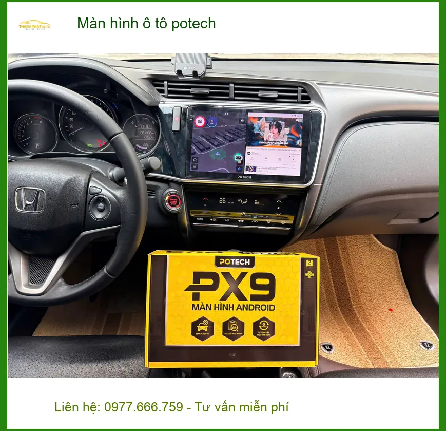 Anh Dũng lắp màn hình Potech cho Honda CR-V tại Quận 6: Nâng tầm giải trí ảnh thực tế 3