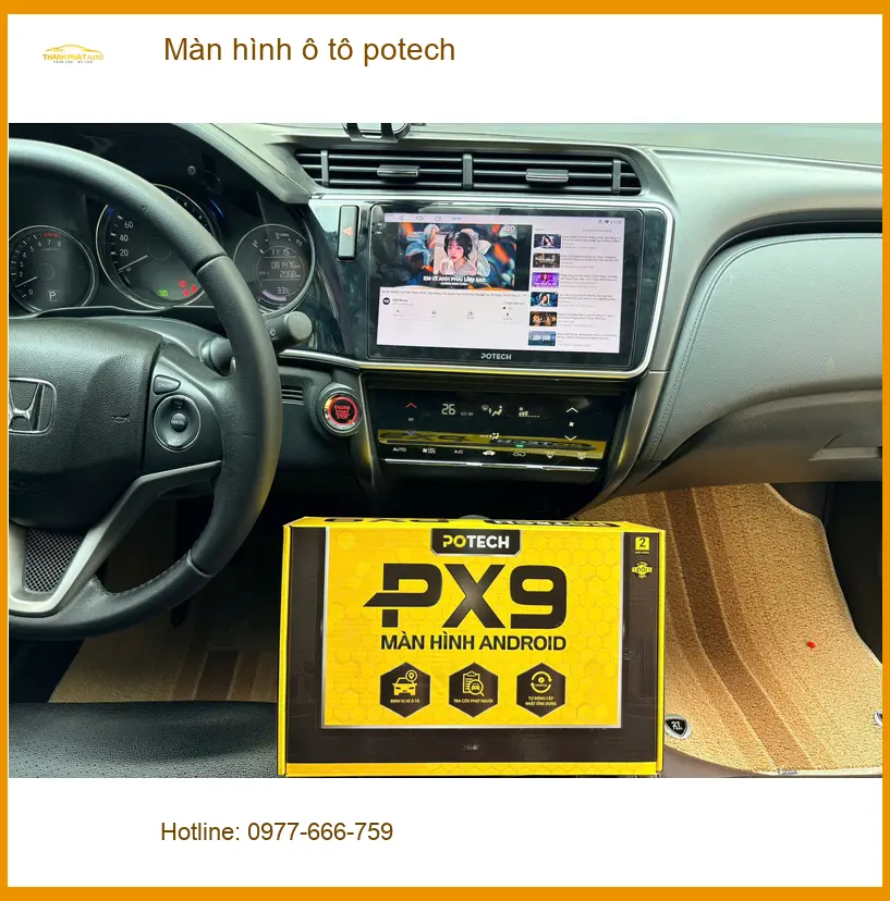 Cô Hà nâng cấp màn hình ô tô Potech Mitsubishi Xpander tại Quận 5. ảnh thực tế 4