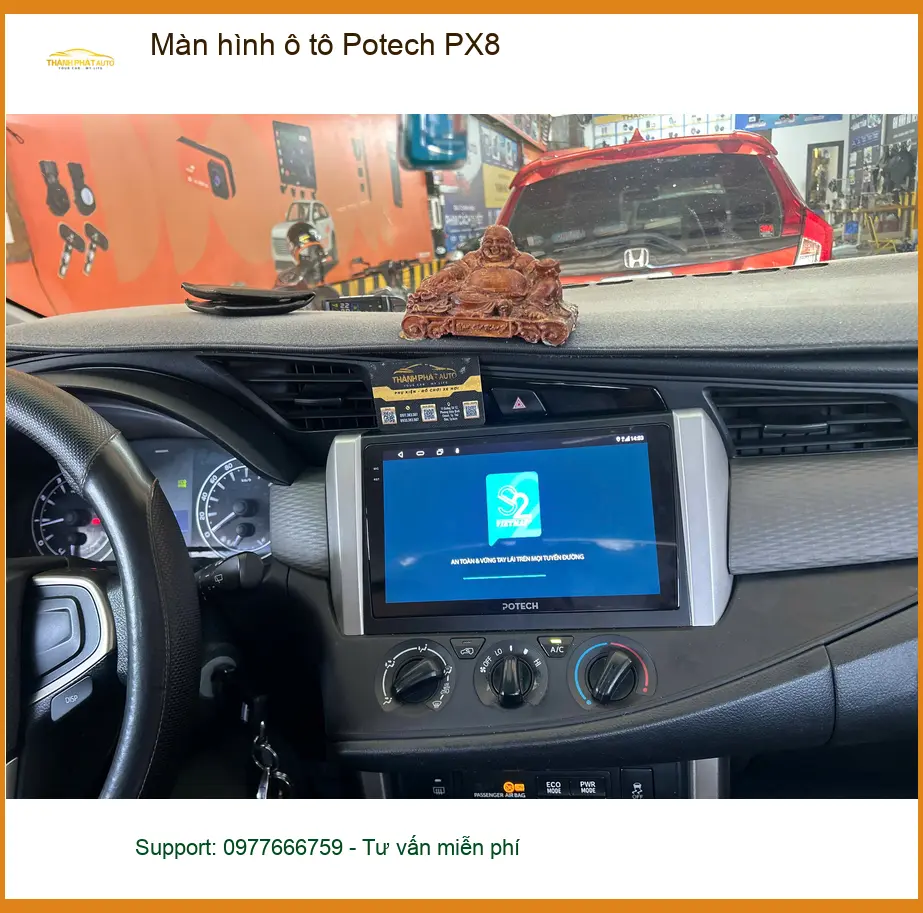 Anh Khang lắp Màn hình ô tô Potech PX8 cho Hyundai Accent tại Quận 2 cần nâng cấp giải trí. ảnh thực tế 4