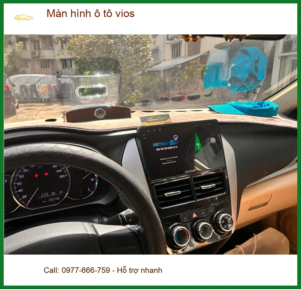 Chú Thành nâng cấp màn hình Android cho Toyota Vios tại Quận 9 vì màn zin quá cũ