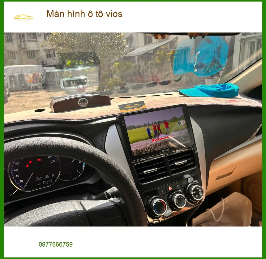 Chú Thành nâng cấp màn hình Android cho Toyota Vios tại Quận 9 vì màn zin quá cũ ảnh thực tế 2