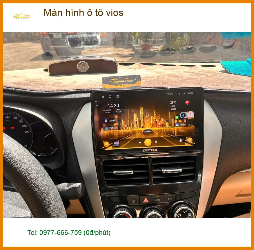Chú Thành nâng cấp màn hình Android cho Toyota Vios tại Quận 9 vì màn zin quá cũ ảnh thực tế 4