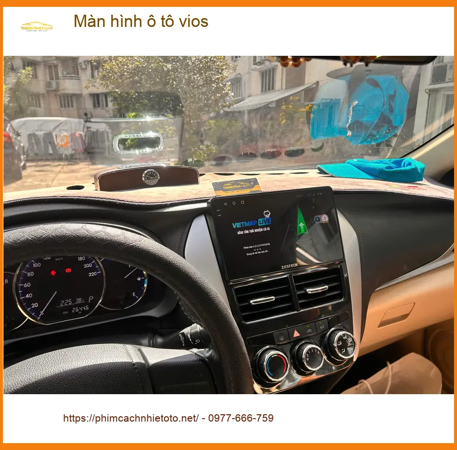 Anh Khải lắp màn hình ô tô Vios tại Quận 2 để có trải nghiệm lái xe hiện đại ảnh thực tế 3