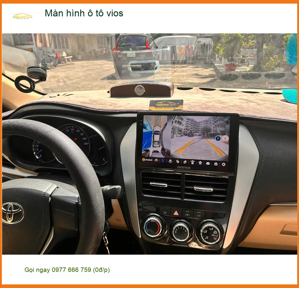 Anh Khải lắp màn hình ô tô Vios tại Quận 2 để có trải nghiệm lái xe hiện đại ảnh thực tế 5