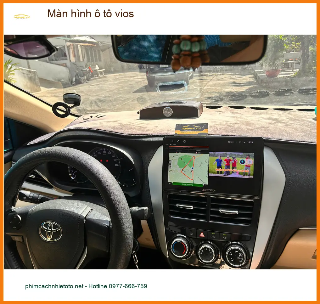 Anh Tấn lắp màn hình ô tô Vios tại Hóc Môn vì màn zin chậm, không xem được YouTube