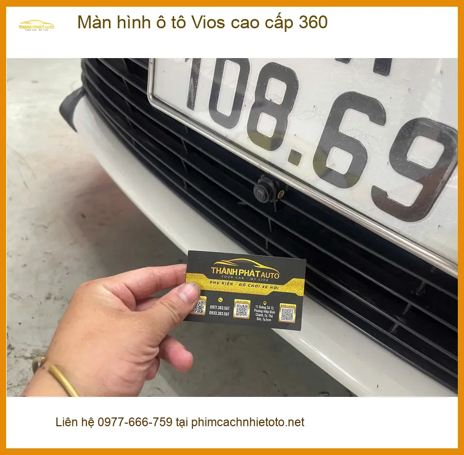 Anh Kiên lắp màn hình ô tô Vios cao cấp 360 Quận 2 vì khó quan sát điểm mù