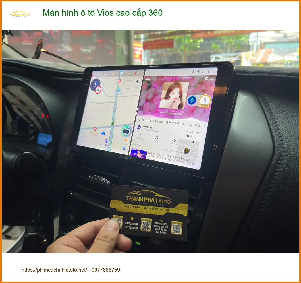 Anh Kiên lắp màn hình ô tô Vios cao cấp 360 Quận 2 vì khó quan sát điểm mù ảnh thực tế 3
