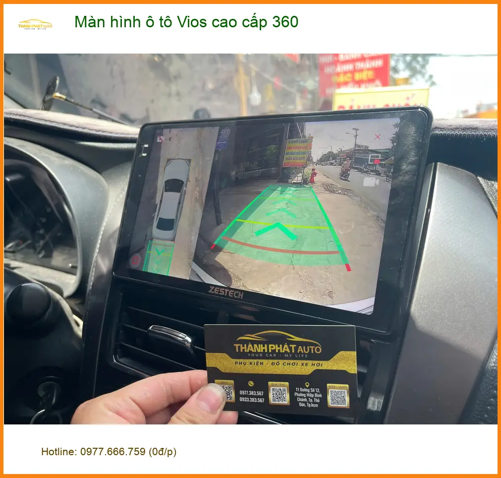 Anh Kiên lắp màn hình ô tô Vios cao cấp 360 Quận 2 vì khó quan sát điểm mù ảnh thực tế 4
